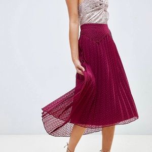 ❤️ NWT ASOS Dobby Pleater High Low Skirt ❤️